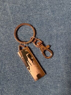 Disney Rose Gold Metal Keychain with Clip